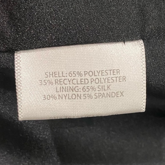 EILEEN FISHER Tropical Suiting Eco Poly Black Shaped Jacket Blazer Size Large - Picture 10 of 12